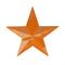 24" Burnt Orange Country Rustic Star Indoor/Outdoor Wall Decoration